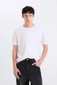 DeFacto 100% Cotton Heavy Material T-Shirt
