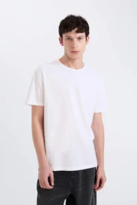 DeFacto 100% Cotton Heavy Material T-Shirt - Image 3