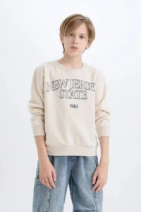 DeFacto Boy's Crew Neck Printed Sweatshirt - Image 3