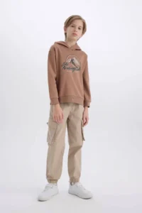 DeFacto Hooded Printed Sweatshirt Boy - Image 2