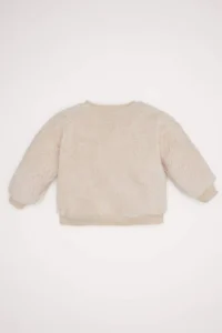 DeFacto Baby Boy Crew Neck New Year Themed Plush Sweatshirt - Image 3