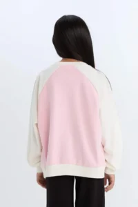 DeFacto Girl's Relax Fit Crew Neck Printed Sweatshirt - Image 6