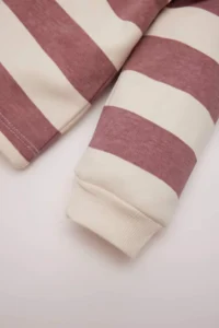 DeFacto Baby Girl Bebe Soft Furry Striped Sweatshirt - Image 3