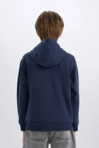 DeFacto Marvel Hooded Kangaroo Pocket Sweatshirt Boy - Image 6