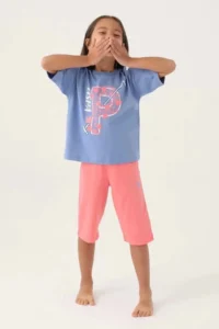 US Polo Assn. U.s. Polo Shirt Assn Girls' Pink Capri Set - Image 3