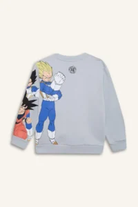 DeFacto Boy's Dragon Ball New Crew Neck Back Printed Sweatshirt - Image 3