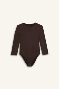DeFacto Regular Fit Crew Neck Basic Straight Half Sleeve Snap Fastener Body - Image 4