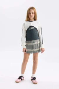 DeFacto Crew Neck Printed Sweatshirt Girl - Image 2