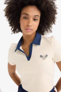 DeFacto Standard Fit Polo Neck Printed Athlete Short Sleeve T-Shirt - Image 7
