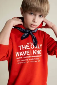 DeFacto Oversize Wide Fit Hooded Printed Sweatshirt Boy - Image 3