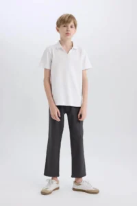 DeFacto Short Sleeve White Boys' T-Shirt D7755A8/WT34 - Image 2