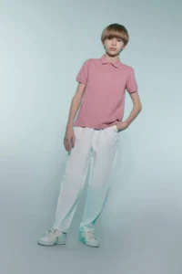 DeFacto Polo Neck Basic Plain Short Sleeve T-Shirt Boy - Image 2