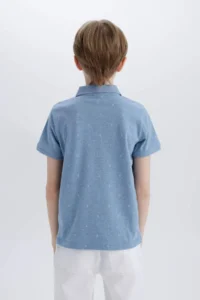 DeFacto Polo Neck Pique Short Sleeve T-Shirt Boy - Image 6