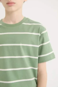 DeFacto Crew Neck Striped Short Sleeve T-Shirt Boy - Image 5