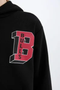DeFacto NBA Wordmark Hooded Soft Lined Sweatshirt Boy - Image 7