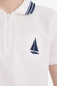 DeFacto Polo Neck Embroidered Pique Short Sleeve T-Shirt Boy - Image 5