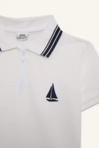 DeFacto Polo Neck Embroidered Pique Short Sleeve T-Shirt Boy - Image 8