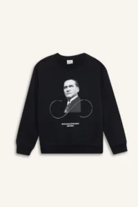 DeFacto Crew Neck Ataturk Printed Sweatshirt Boy - Image 3