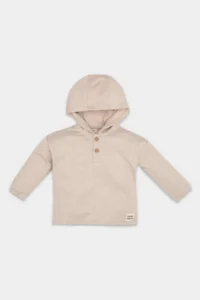 DeFacto Hooded Label Printed Buttoned Sweatshirt Baby Boy