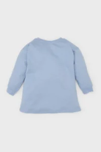DeFacto Disney Lilo & Stitch Crew Neck Long Sleeve Sweat Dress Baby Girl - Image 3
