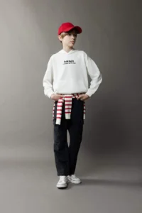 DeFacto Oversize Wide Fit Hooded Embroidered Sweatshirt Boy - Image 2