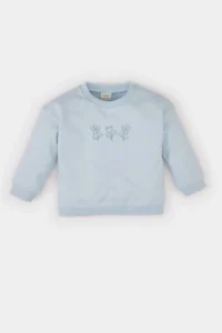 DeFacto Baby Girl Crew Neck Floral Sweatshirt