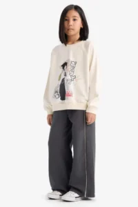 DeFacto Relax Fit Crew Neck Anime Printed Sweatshirt Girl 25SP - Image 2