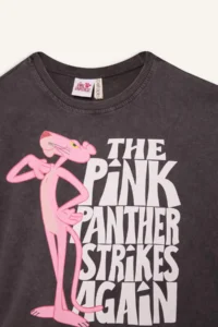 DeFacto Pink Panther Oversize Wide Fit Crew Neck Short Sleeve T-Shirt Girl - Image 8