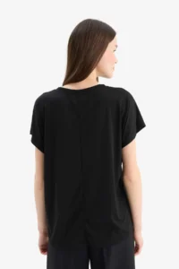 DeFacto Regular Fit Crew Neck Printed Short Sleeve T-Shirt - Image 6