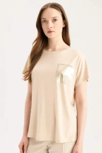 DeFacto Crew Neck Printed Short Sleeve T-Shirt