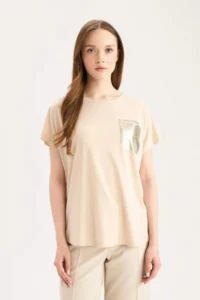 DeFacto Crew Neck Printed Short Sleeve T-Shirt - Image 3