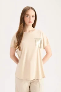 DeFacto Crew Neck Printed Short Sleeve T-Shirt - Image 4