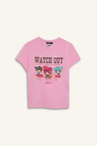 DeFacto 100% Cotton PowerPuff Girls Regular Fit Ribbed T-Shirt - Image 7