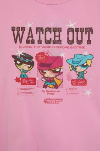 DeFacto 100% Cotton PowerPuff Girls Regular Fit Ribbed T-Shirt - Image 8