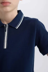 DeFacto Polo Neck Pique Short Sleeve T-Shirt Boy - Image 7