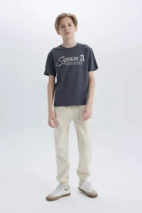DeFacto Crew Neck Printed Short Sleeve T-Shirt Boy - Image 2