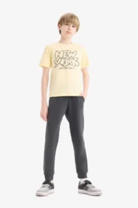DeFacto Crew Neck Printed Short Sleeve T-Shirt Boy - Image 2