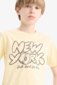 DeFacto Crew Neck Printed Short Sleeve T-Shirt Boy - Image 5