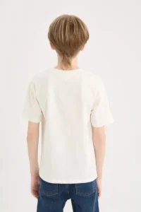 DeFacto Crew Neck Printed Short Sleeve T-Shirt Boy - Image 6
