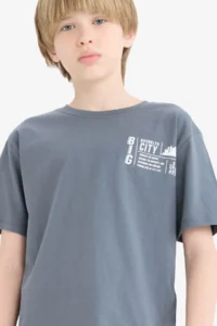 DeFacto Crew Neck Printed Short Sleeve T-Shirt Boy