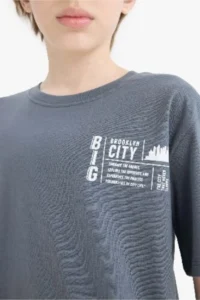 DeFacto Crew Neck Printed Short Sleeve T-Shirt Boy - Image 5