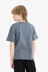 DeFacto Crew Neck Printed Short Sleeve T-Shirt Boy - Image 6
