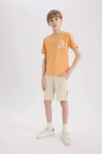 DeFacto Crew Neck Printed Short Sleeve T-Shirt Boy - Image 3