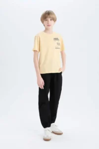 DeFacto Crew Neck Printed Short Sleeve T-Shirt Boy - Image 2