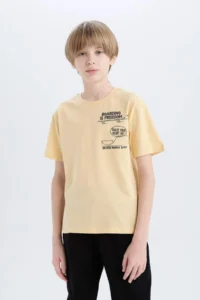 DeFacto Crew Neck Printed Short Sleeve T-Shirt Boy - Image 4