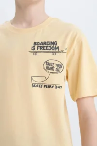 DeFacto Crew Neck Printed Short Sleeve T-Shirt Boy - Image 5