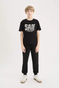 DeFacto Crew Neck Printed Short Sleeve T-Shirt Boy - Image 2