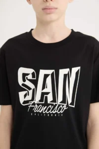 DeFacto Crew Neck Printed Short Sleeve T-Shirt Boy - Image 5