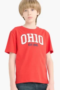 DeFacto Crew Neck Printed Short Sleeve T-Shirt Boy