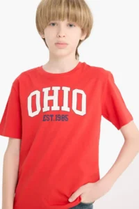 DeFacto Crew Neck Printed Short Sleeve T-Shirt Boy - Image 4